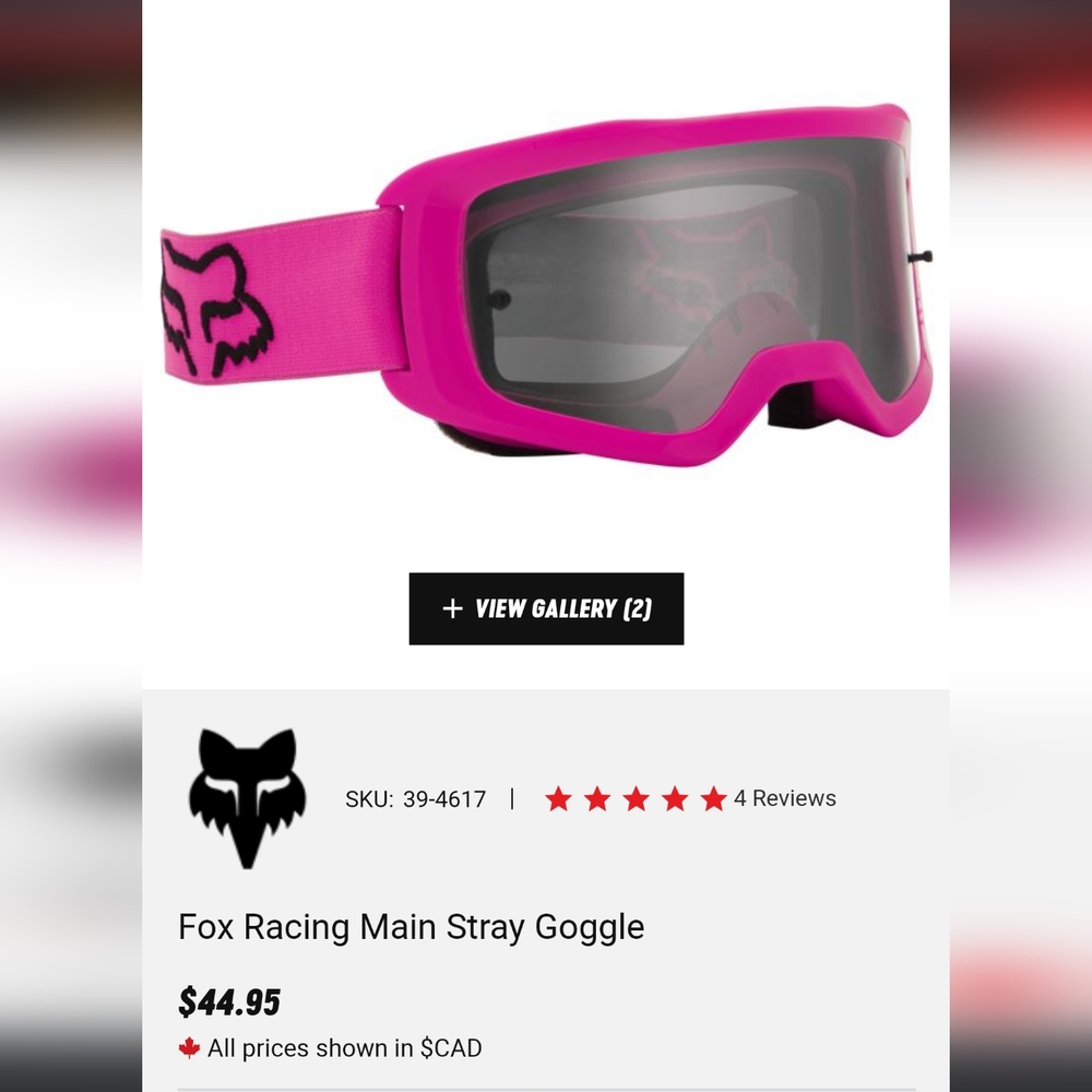 BRAND NEW Fox Racing Goggles